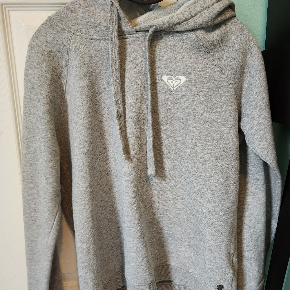 ROXY brand hooded sweatshirt.  Grey